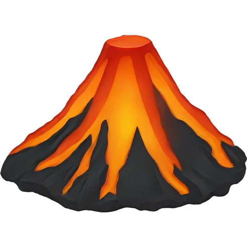 volcano round emoji