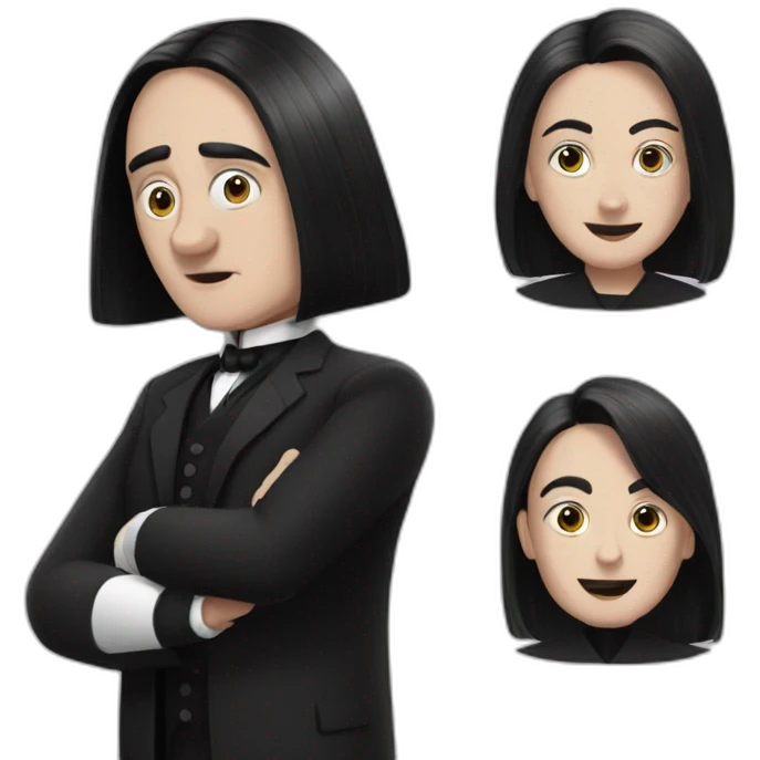 Mercredi addams emoji