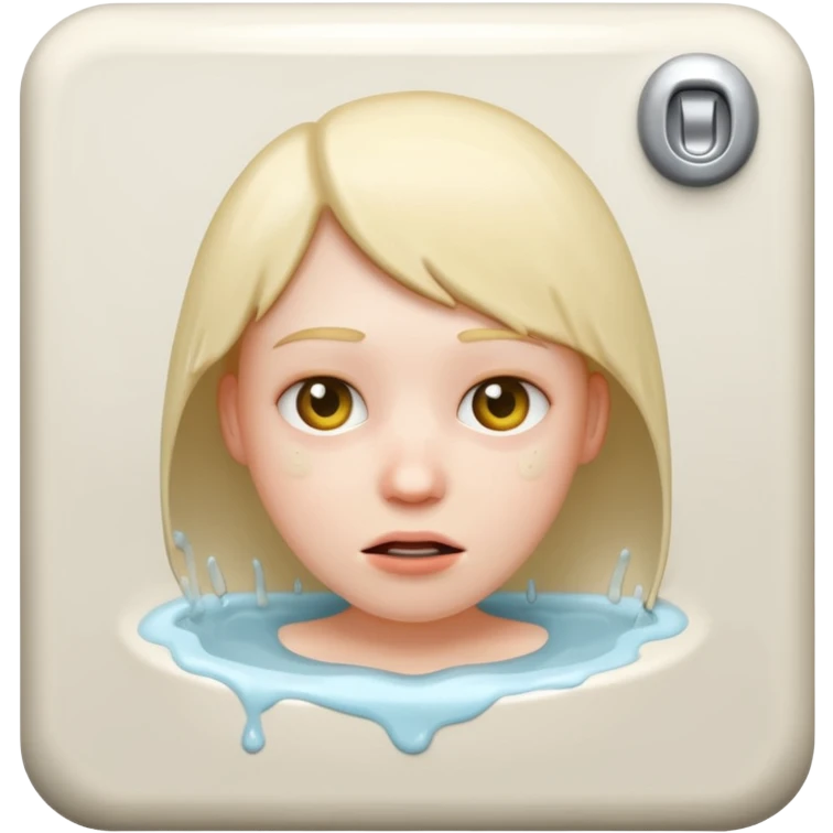 Make a head inside a toilet emoji