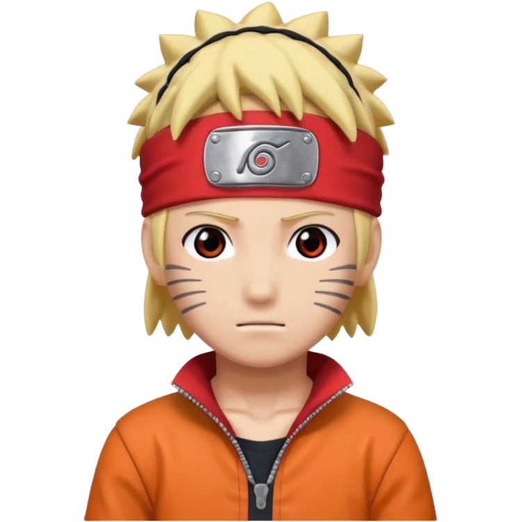 Naruto com cabelo vermelho emoji