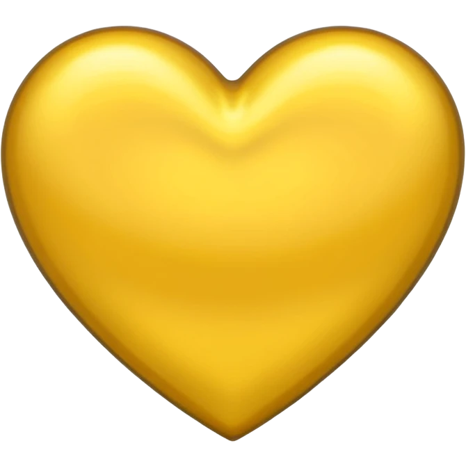 heart with a metallic yellow center emoji