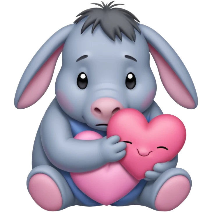 Eeyore in a heart emoji