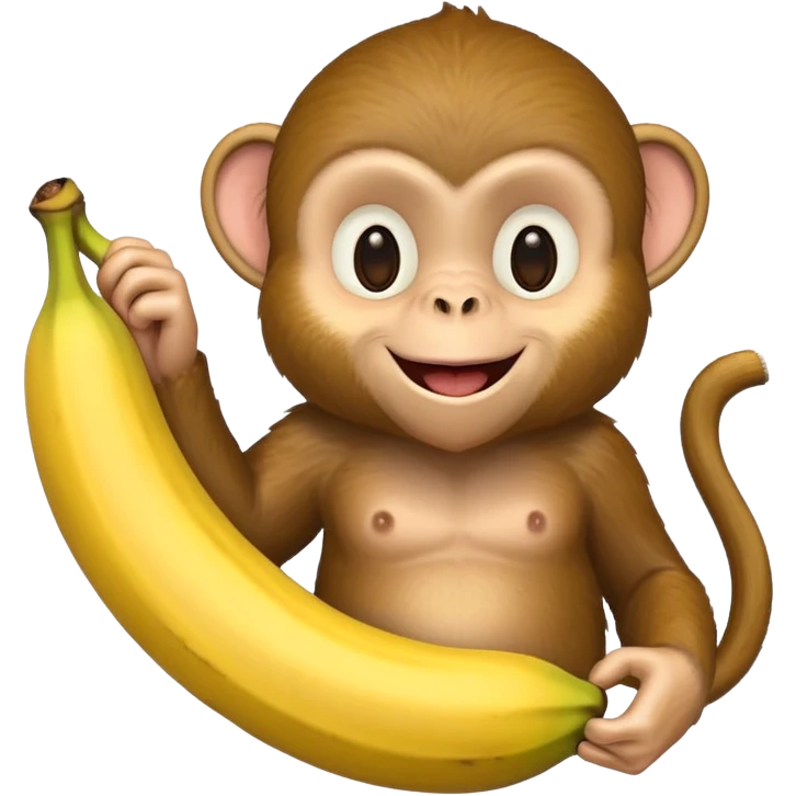 monkey holding a banana emoji