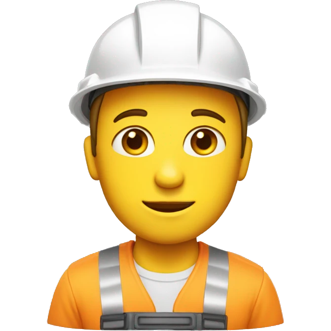 A braver white skin with a construction hat emoji