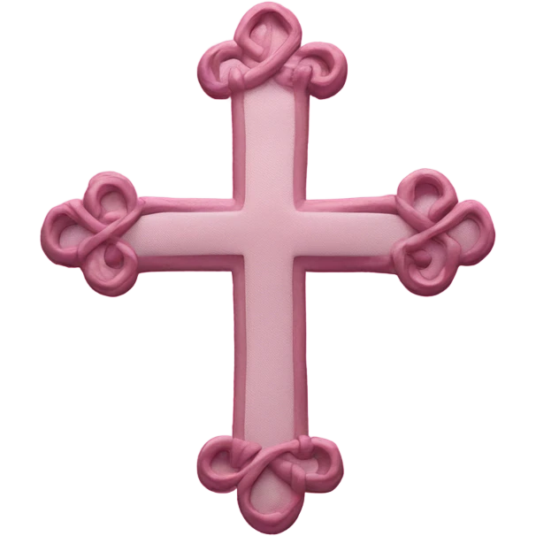 Croix couleur rose  emoji