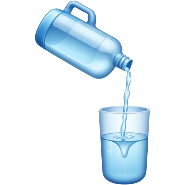 bottle of water pouring out --no glas emoji