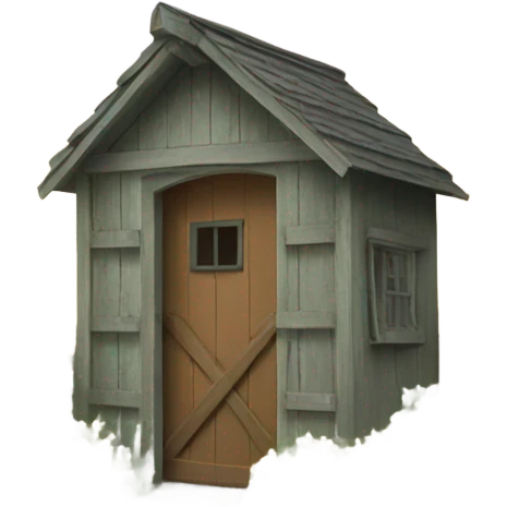Garden with shed  emoji
