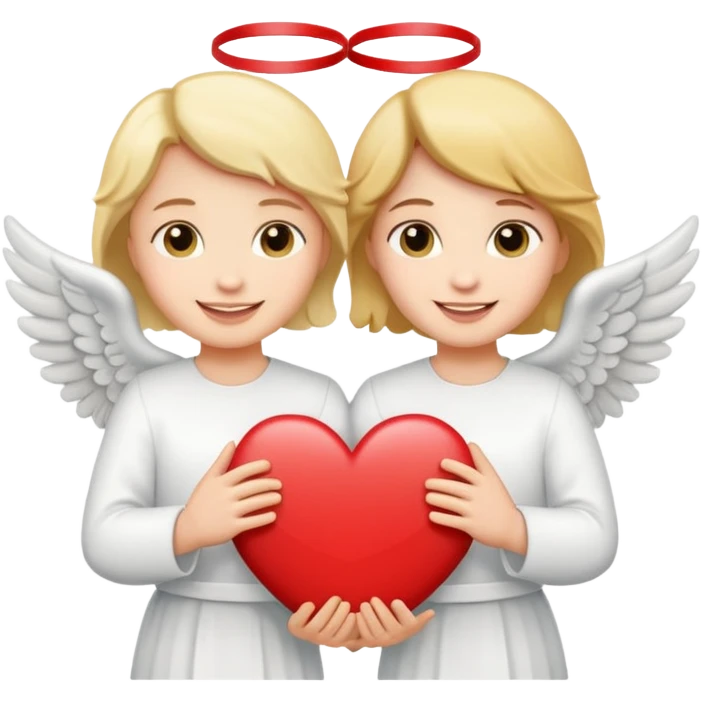 angels holding i love you sign emoji