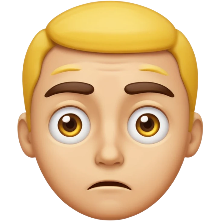 A realistic worried emoji emoji