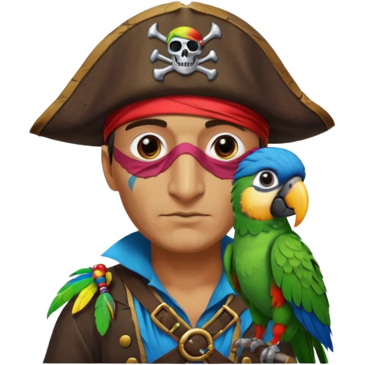 pirate and parrot emoji