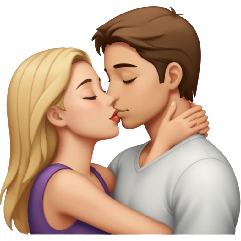 aggressive kiss emoji