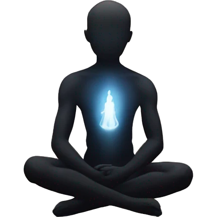 strong spiritual aura emits from human silhouette  emoji