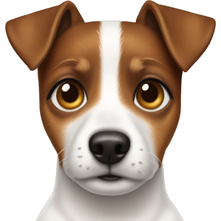 Jack Russel terrier and brown hair Slavic girl emoji