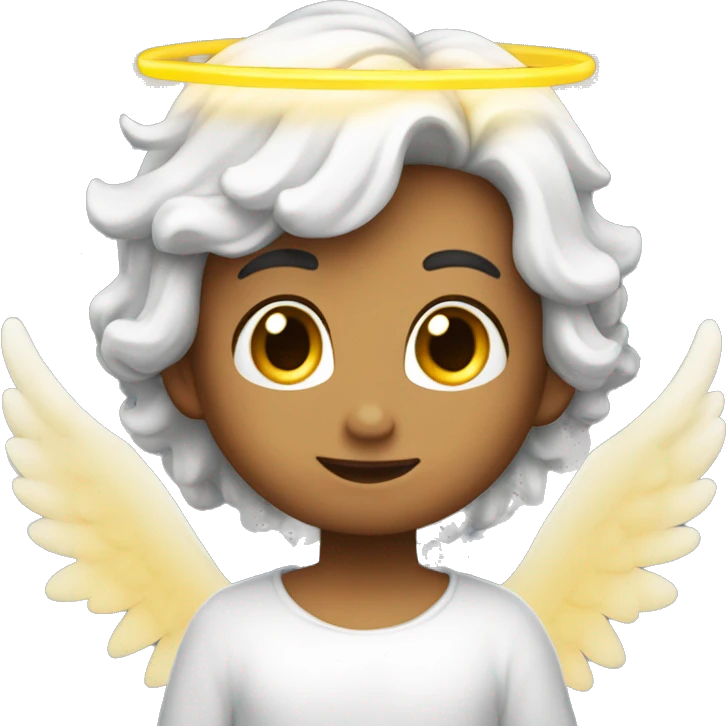 angel con alas muy grandes y brillantes emoji