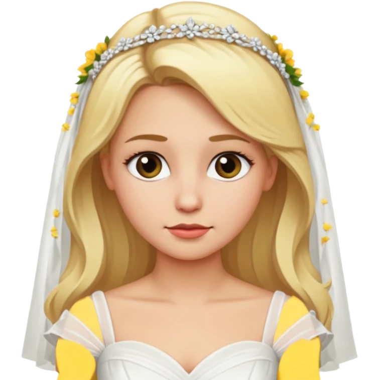 blonde bride no smile emoji