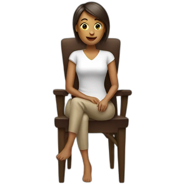 Women on a chair emoji