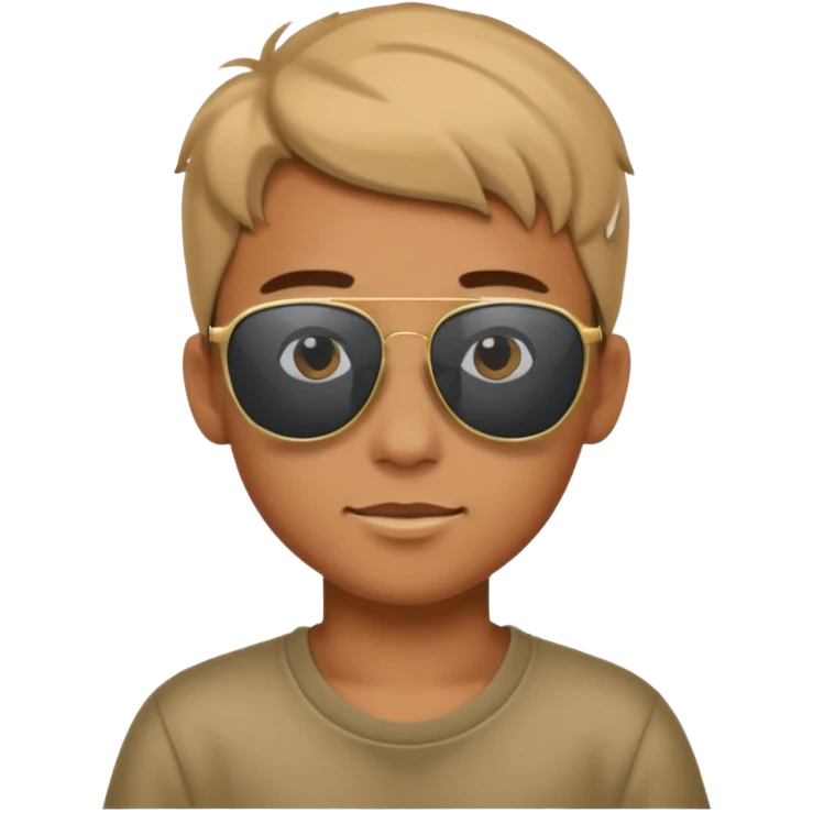 boy sunglasses on upper head emoji