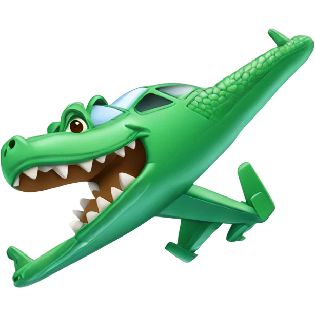 crocodile flying a plane emoji