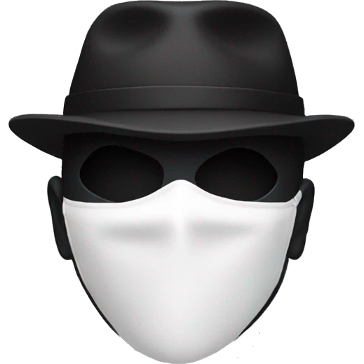 A bandit in black mask emoji