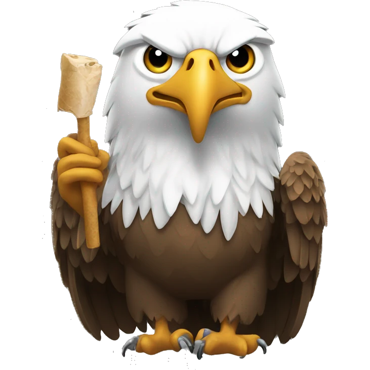 eagle holding a joint emoji