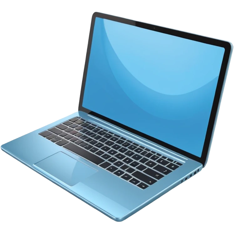 3D minimal icon of a premium laptop with a subtle color code #FF3D00 accent. Clean, modern, high-end tech style. emoji