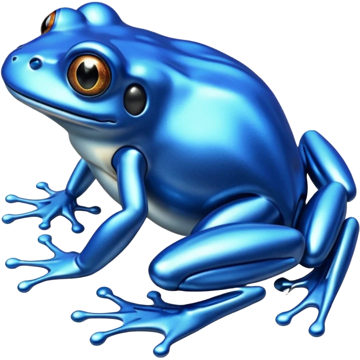 bionic blue frog emoji