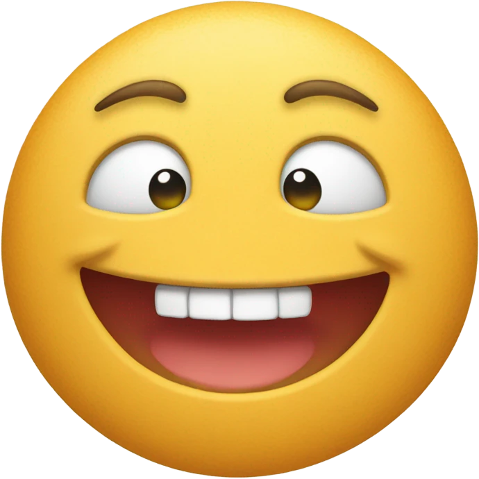 Circle emoji with mouth full of food emoji