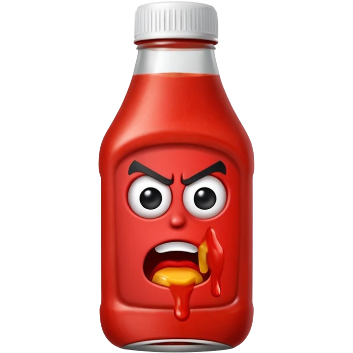 en ketchup som är arg emoji