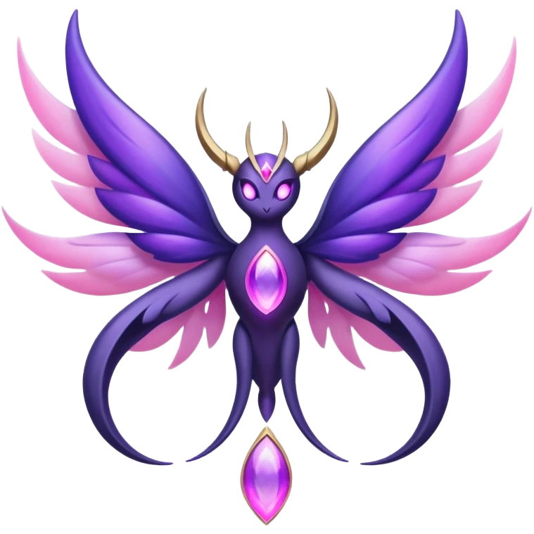 Pokemon legendary purple and pink lunala emoji