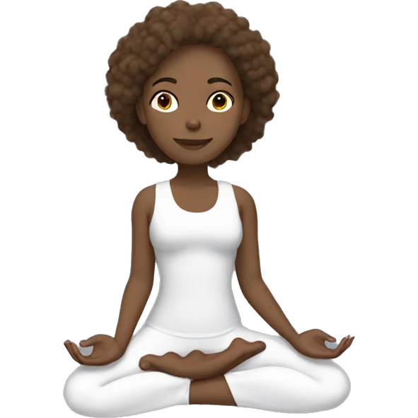 white women yoga in dress emoji