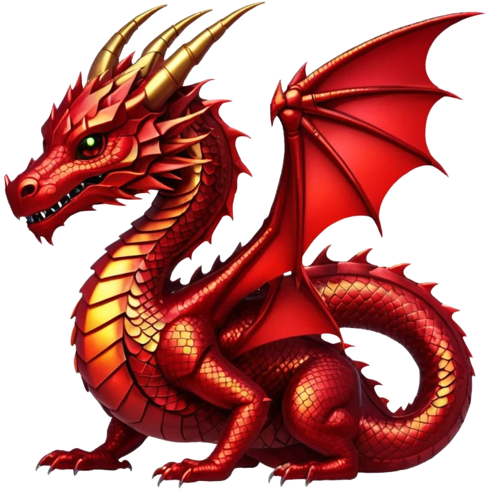 red glitter cyberpunk dragon emoji