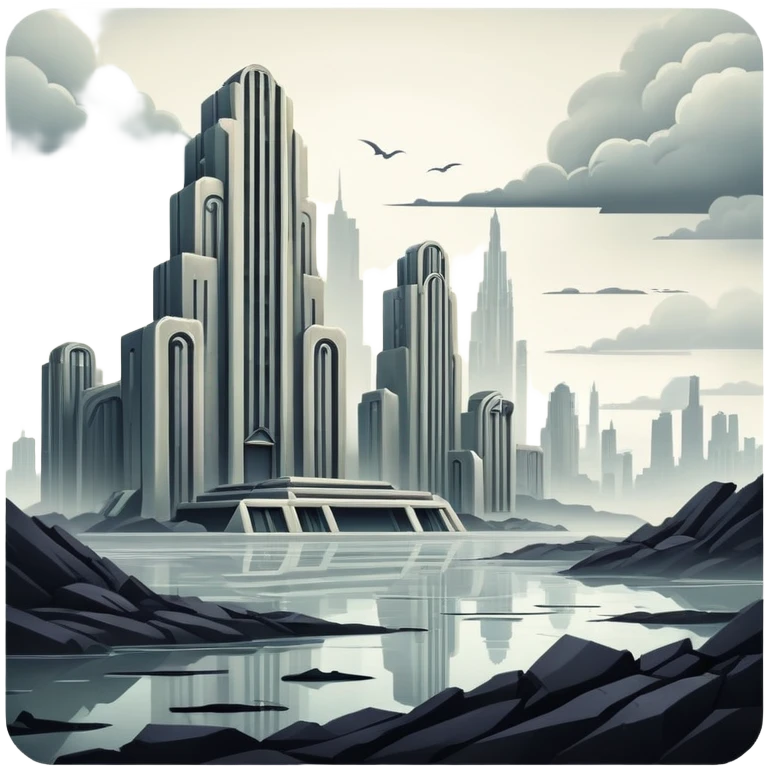 Gloomy Dystopian Apocalyptic Aesthetic Scenery Deco emoji
