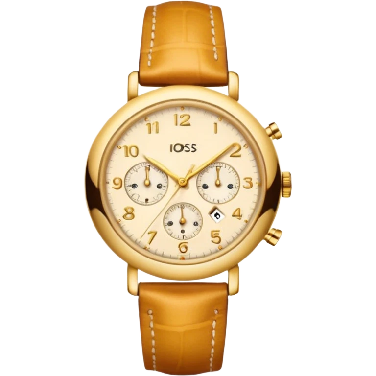 Woman with a gold watch emoji