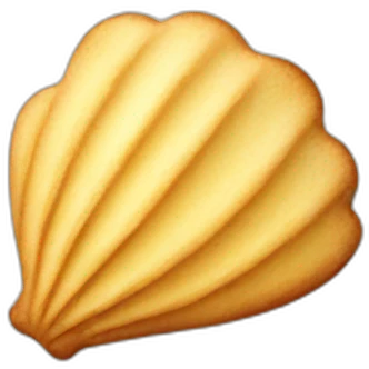 shell-shaped cookie madeleine emoji