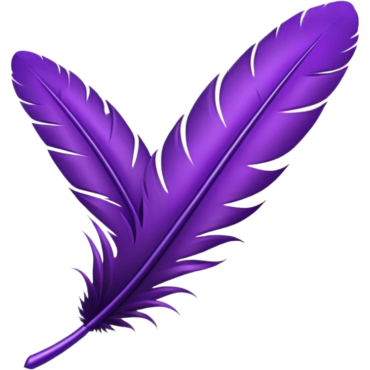 Purple feather modern minimailstic design emoji