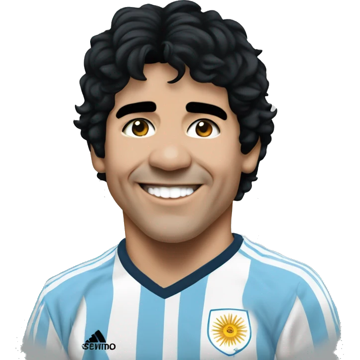 maradona argentina young smile emoji