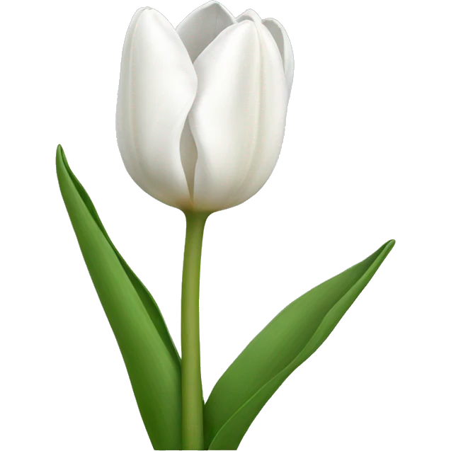 White tulipes  emoji