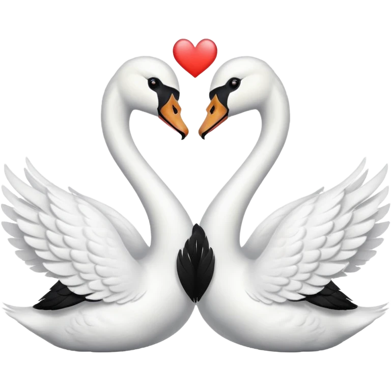 Two swan making a heart 💗 emoji emoji