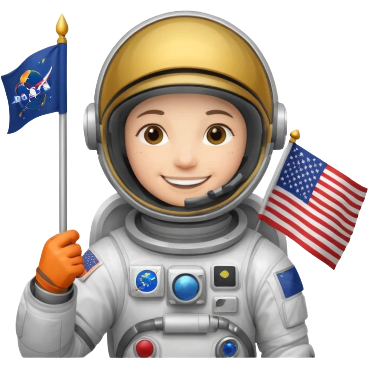 astronaut with flag emoji