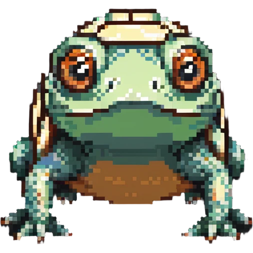 creature with frog legs, tortoise shell, and dog face emoji