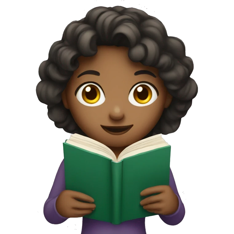 a girl with a book in her hands emoji