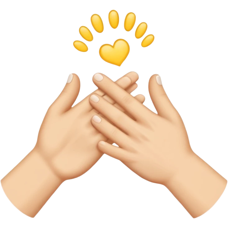 two white hands in a secret handshake emoji