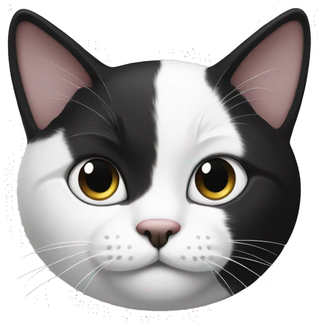 Black and white cat emoji