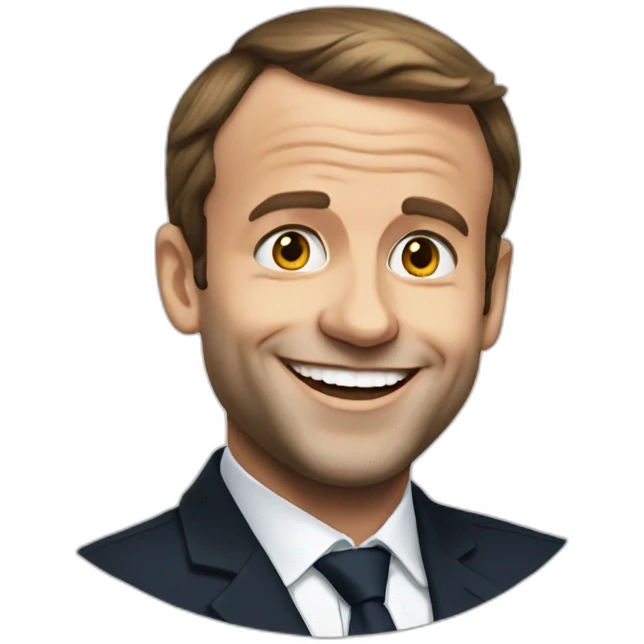 Macron smiling  emoji