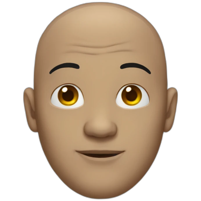 bald guy with no eyes emoji