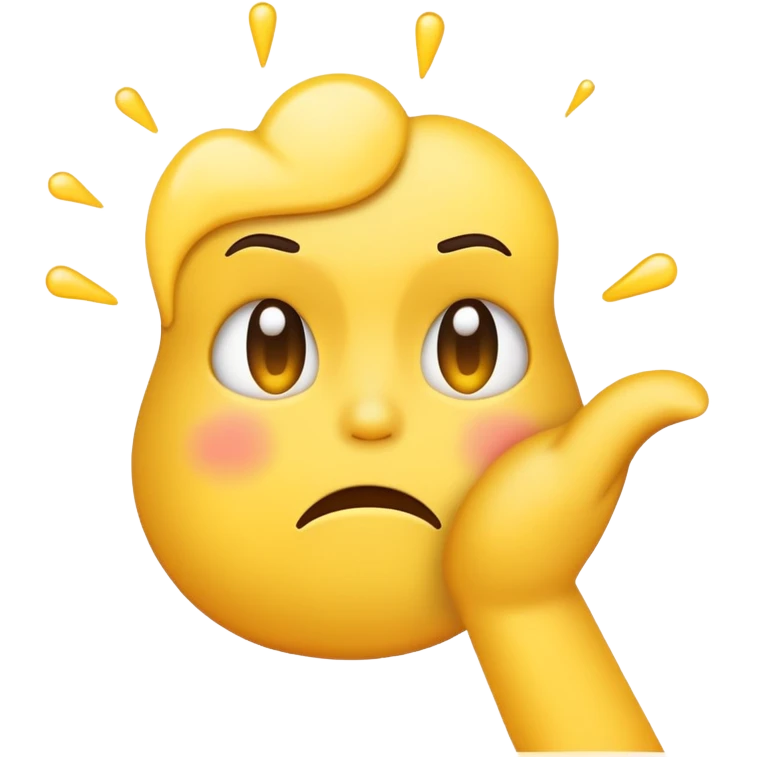 Please make me an emoji banging its hand with a depressed face emoji