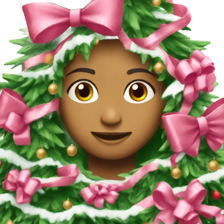 Árvore de Natal rosa  emoji