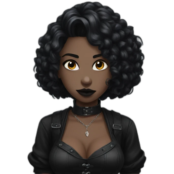 Goth Big chest girlfriend emoji