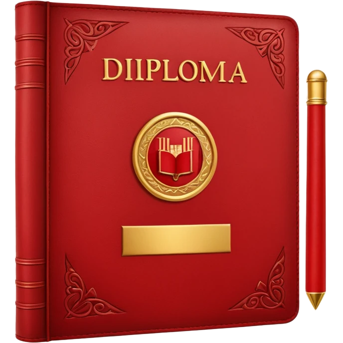 red diploma cover emoji