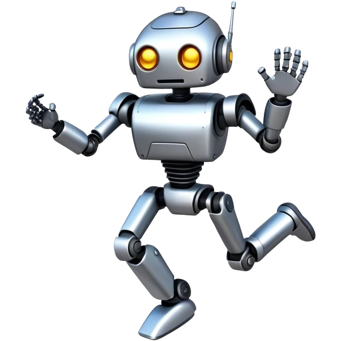 Running robot emoji
